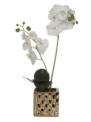 עץ סחלב מלאכותי | כולל כד זהב וכסף מרובע