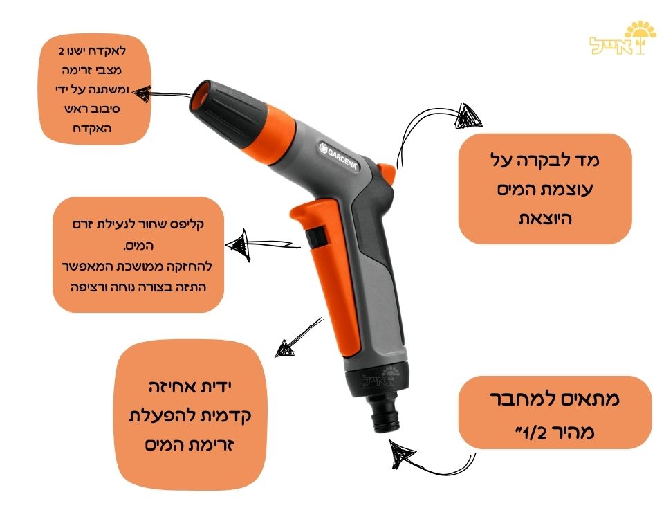 אקדח השקיה | 2 מצבים | 18301