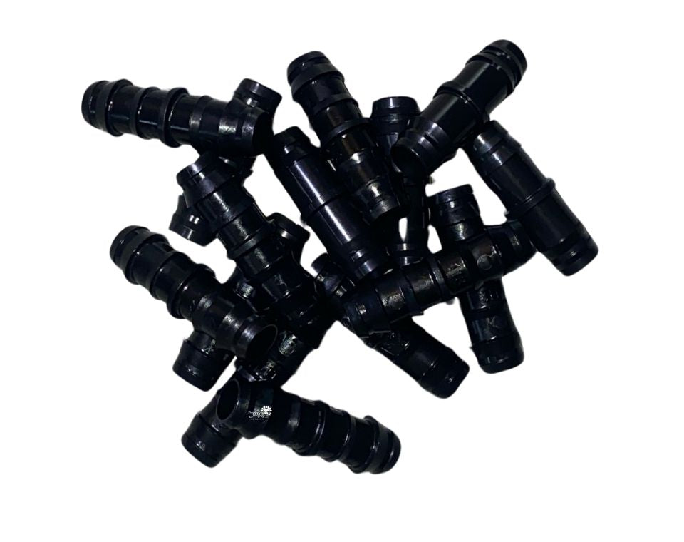 מחבר ישר | לצינור בקוטר 16 מ"מ | 50 יחידות | שחור