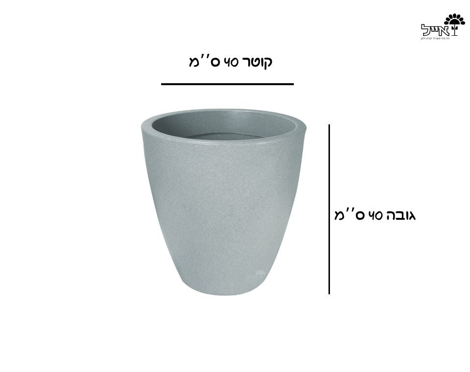 עציץ רקפת | 40X40 | בטון