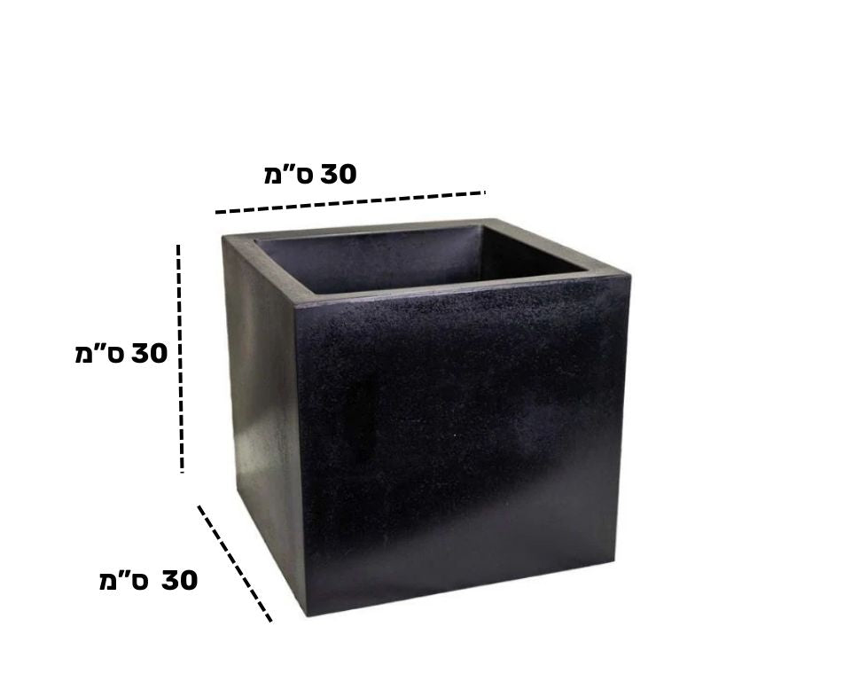 כד רוטו ריבועי | שחור | 30X30X30 ס''מ