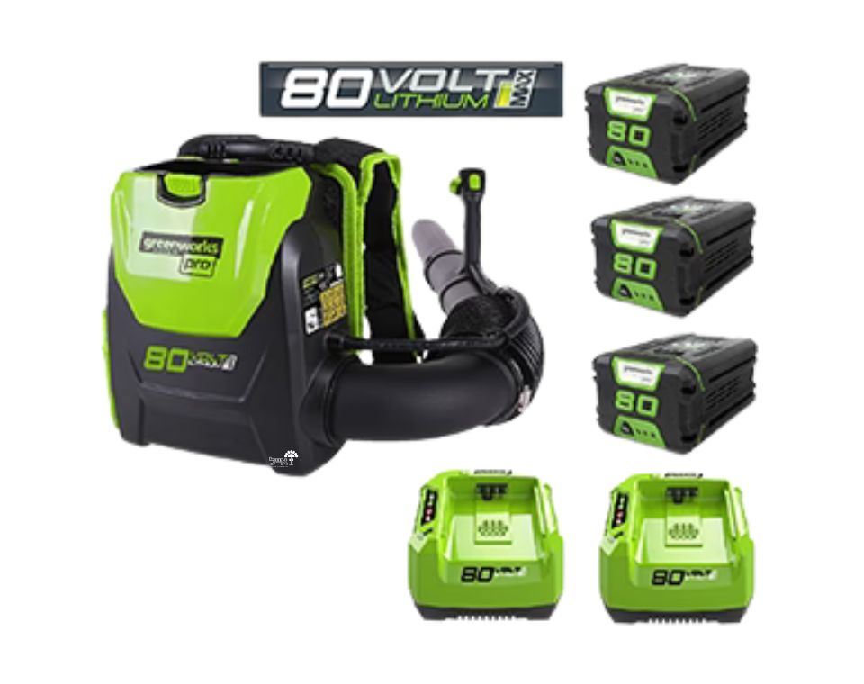 מפוח גב 80V | שלוש סוללות 4.0AH | שני מטענים