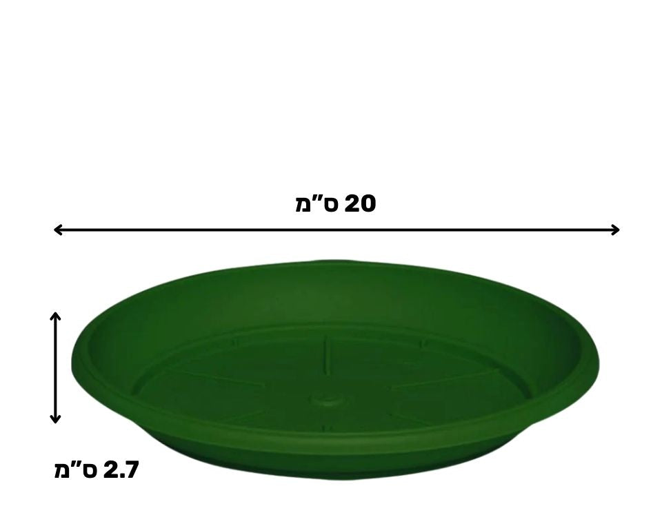 צלחת ערד | תחתית בקוטר 20 ס"מ | גובה 2.7 ס"מ | ירוק כהה