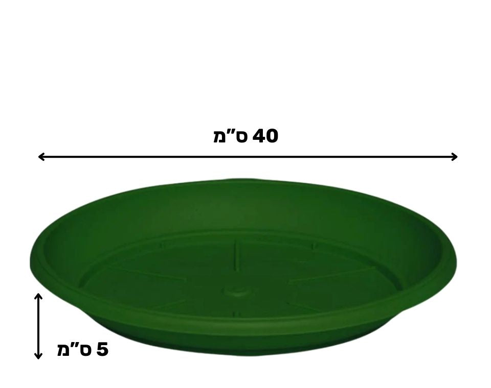 צלחת ערד | תחתית בקוטר 40 ס"מ | גובה 5 ס"מ | ירוק כהה