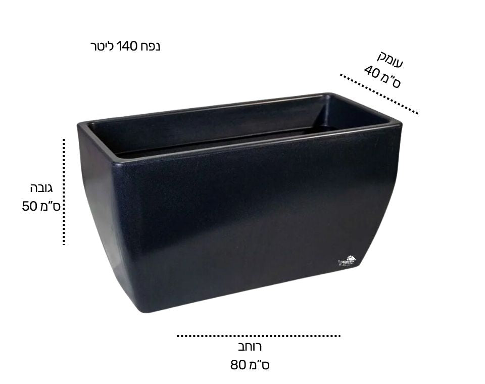 אדנית ורד | 80X40X50 | שחור