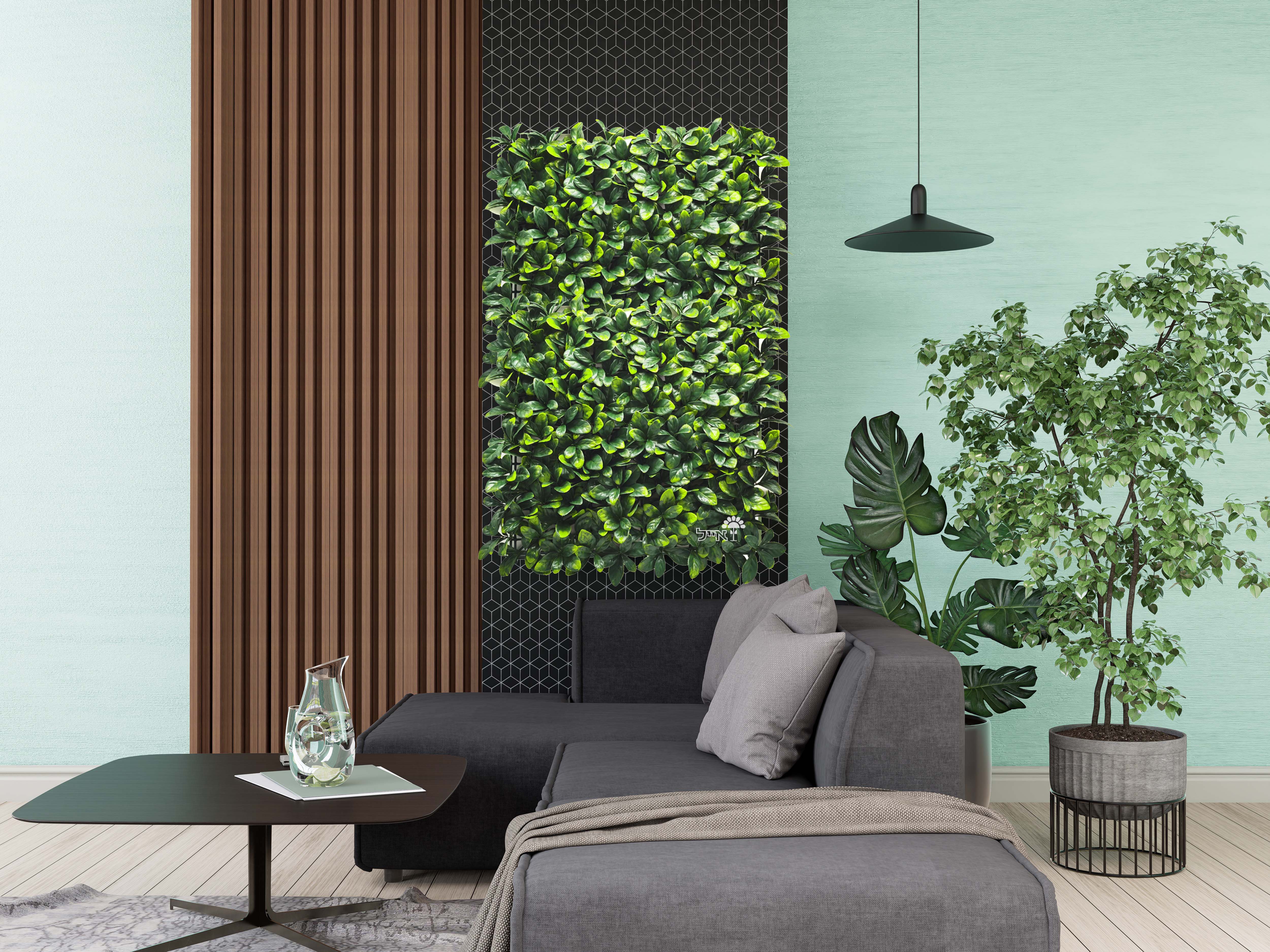 קיר ירוק מתכוונן - עלים ירוקים | 50/50 ס״מ