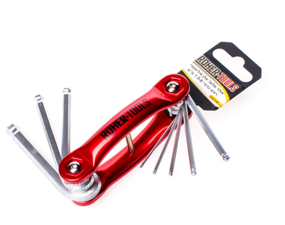 אולר אלומיניום | אלן ראש כדורי | 8 מידות