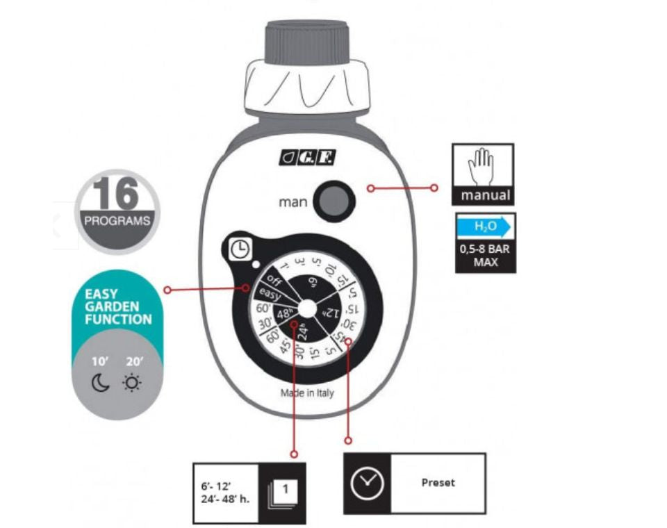 טיימר השקיה | 48 מצבים