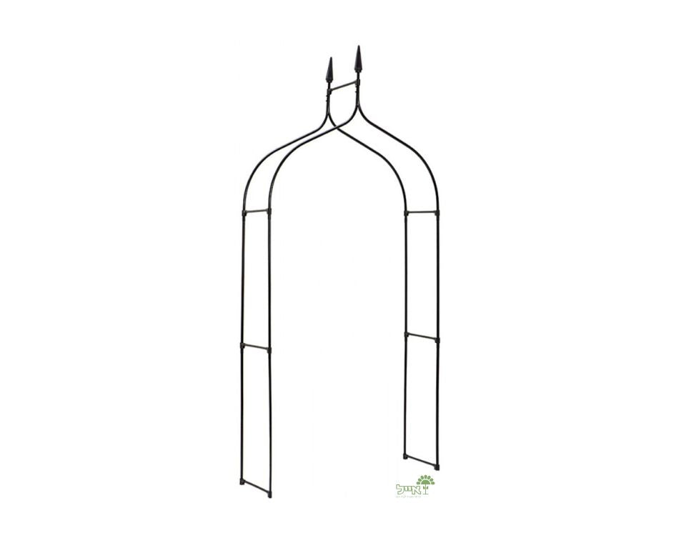 קשת ברזל גותית לטיפוס צמחים | דגם 7730 | 295X140 | שחור