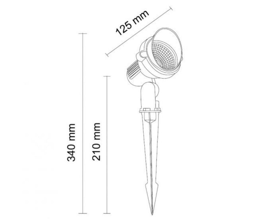 דוקרן גינה LED 12W | 12V | אור חם