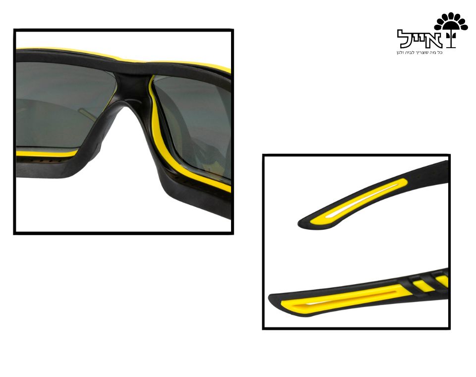 משקפי מגן | עדשה שחורה