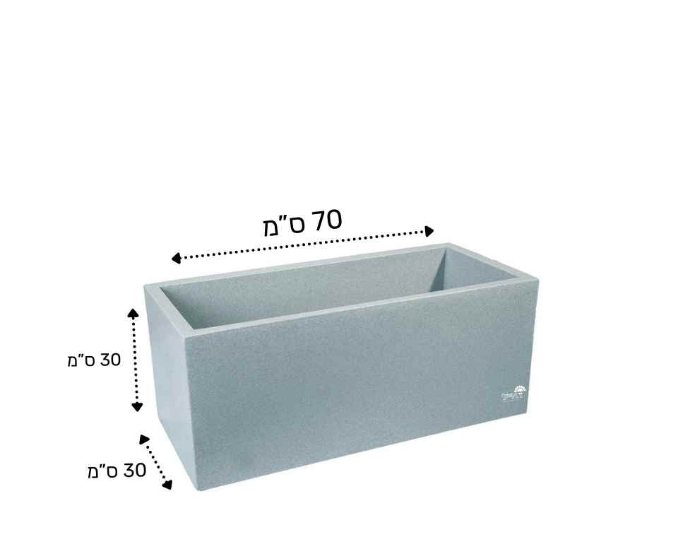 אדנית רוטו מלבני | בטון | 70X30X30
