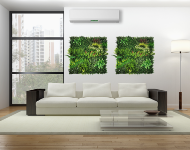 קיר ירוק מתכוונן - עלה משולב צבעוני | 100/100 ס״מ