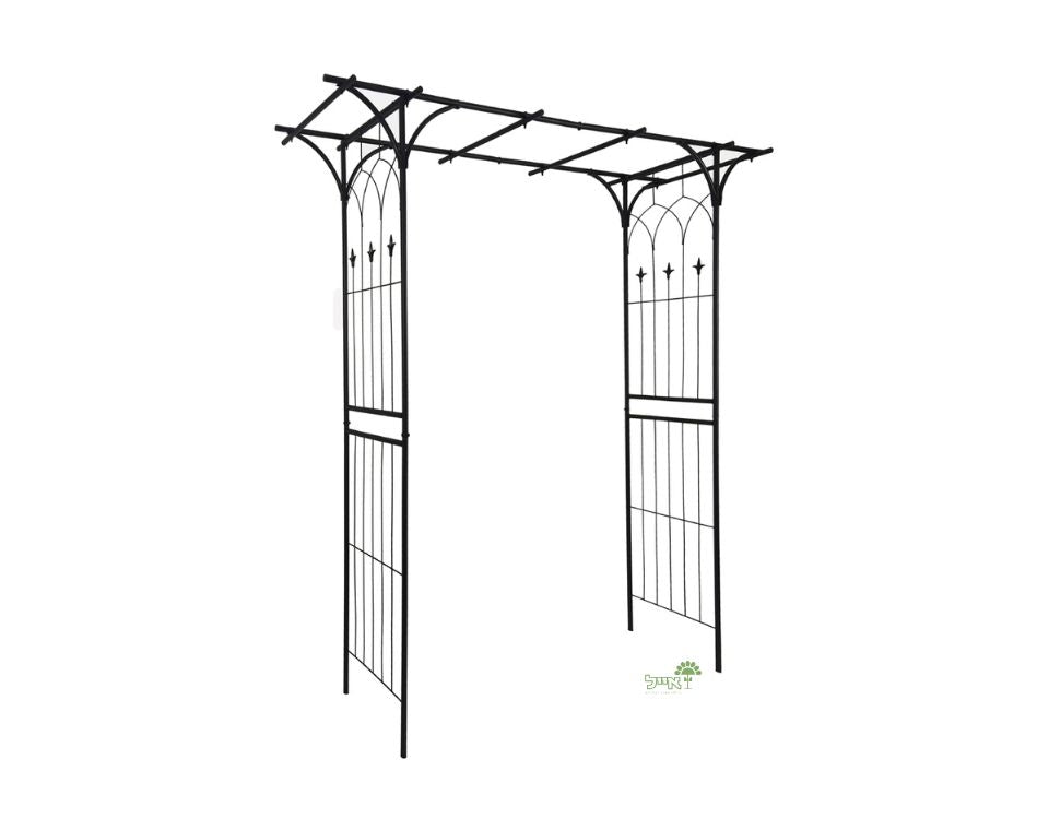 קשת ברזל לטיפוס צמחים | 206X204 | דגם הדס | שחור