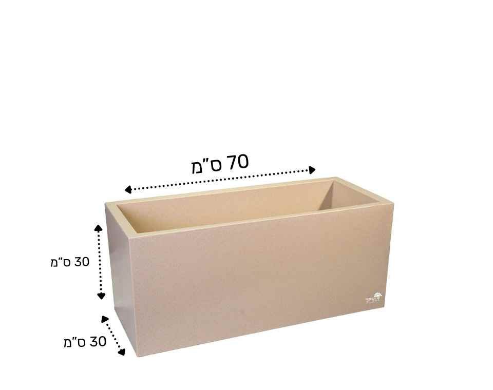 אדנית רוטו מלבני | אבן | 70X30X30