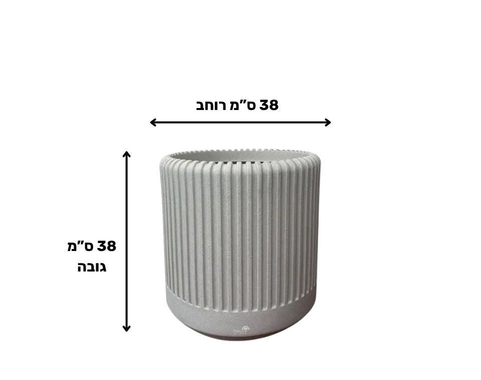 עציץ דקל | 38X38 ס"מ | אבן – מבט מקרוב על הפרטים