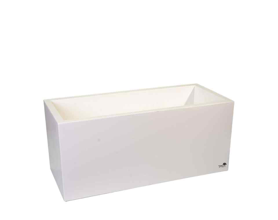 אדנית רוטו מלבני גבוה | לבן | 80X23X40