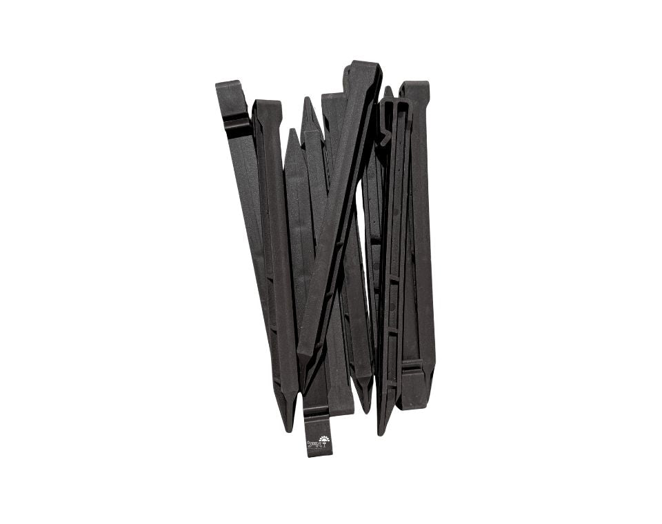 תוחם דשא דמוי עץ+יתדות | 13 מטר | שחור