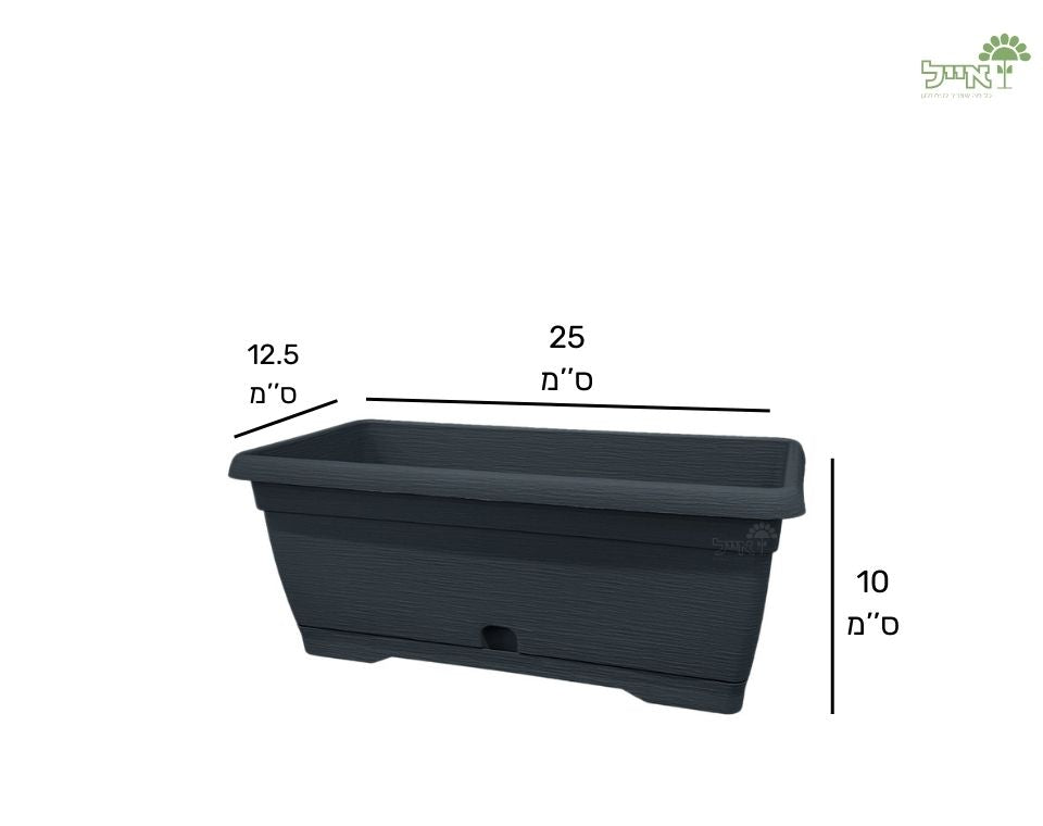 אדנית צבר | פחם | 25 ס״מ