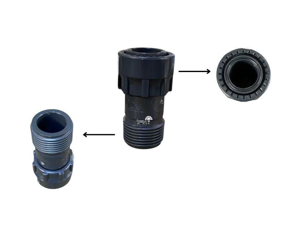 מחבר רקורד הברגה פנימית / חיצונית | 1 צול