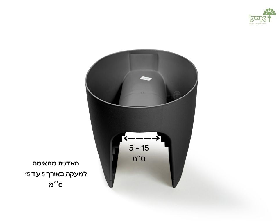 אדנית מעקה | דגם גרינבו | אפור כהה | 60 ס״מ