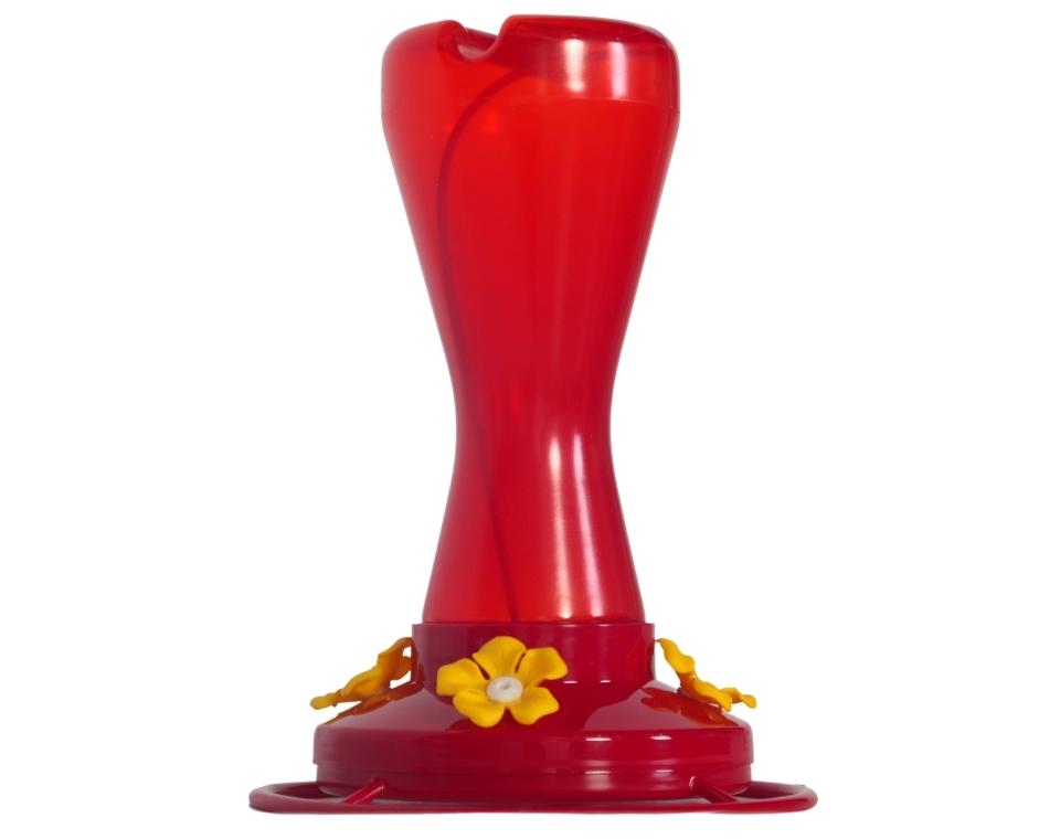 מתקן שתייה והאכלה לציפורים מפלסטיק | אדום