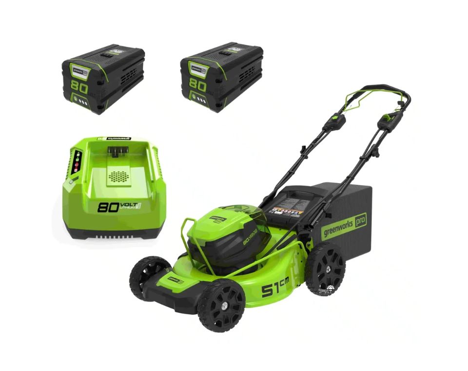 מכסחת דשא נטענת 21" הנעה עצמית | 80V | גוף + 2 סוללות 2Ah ומטען מהיר