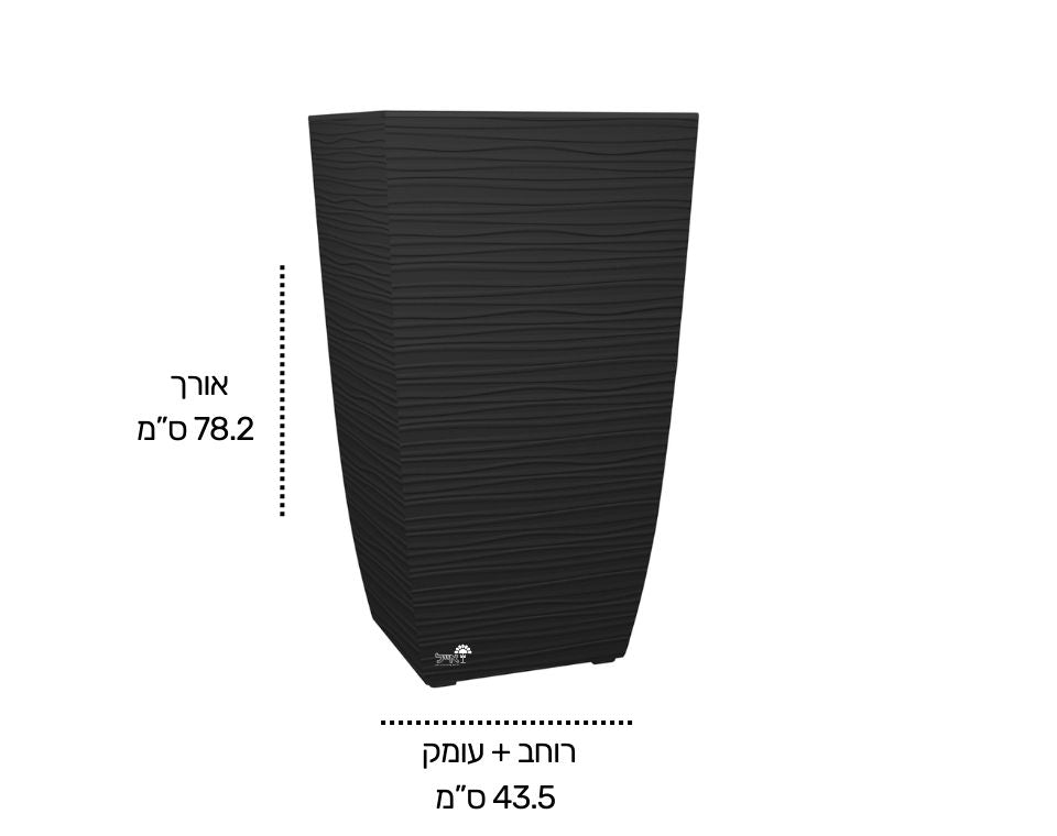 מרובע פסים | 78.2X43.5X43.5 | אפור כהה
