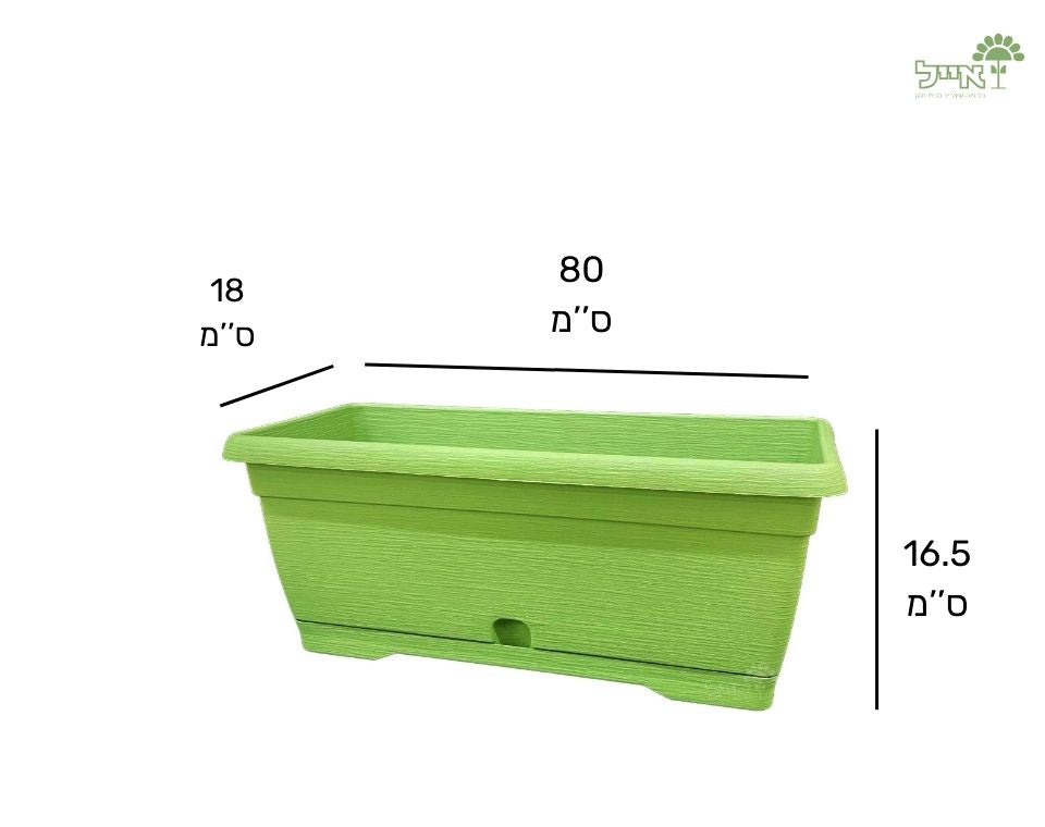 אדנית צבר | ירוק ליים | 80 ס״מ
