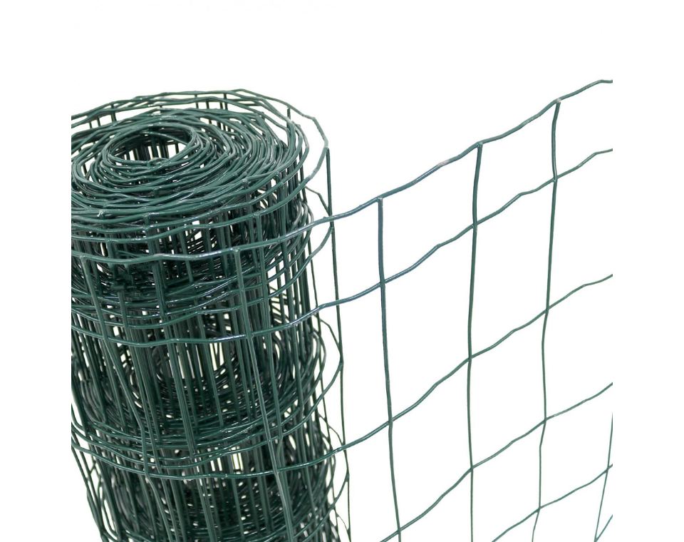 גדר רשת מולחמת מצופה PVC | ירוק | 1.8X5 מטר | 7.5X5 ס"מ