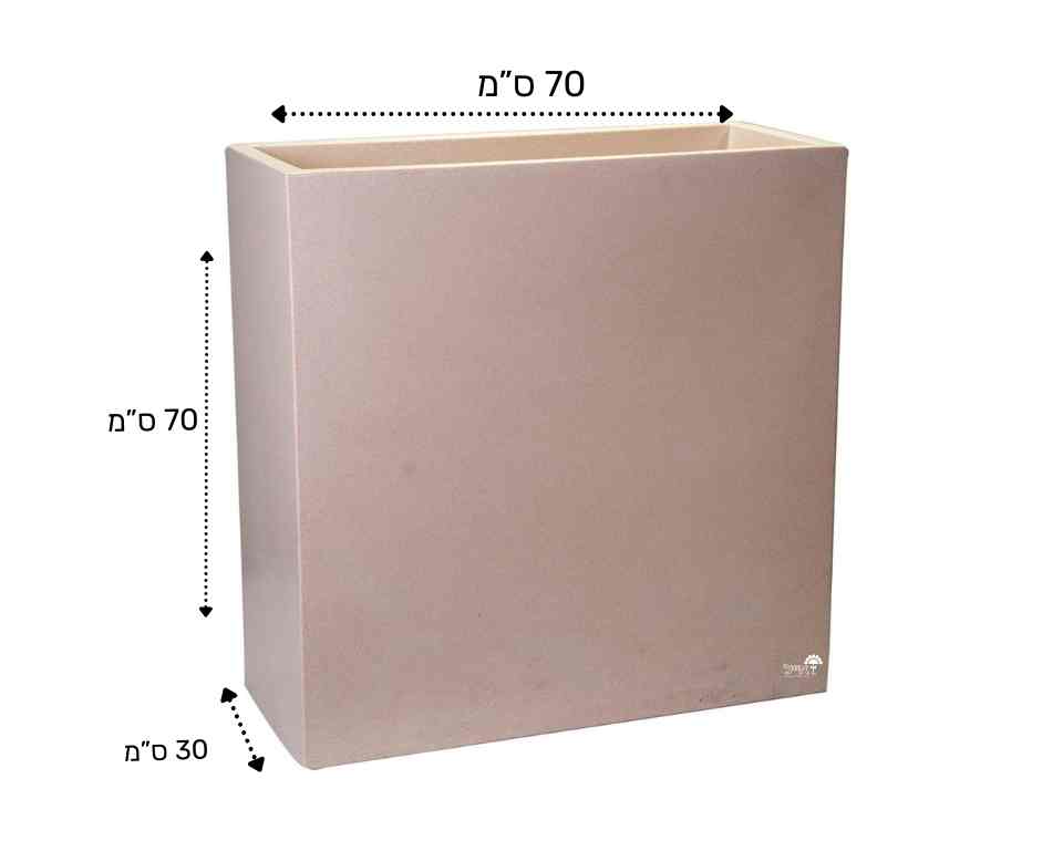 אדנית רוטו רחב גבוה | אבן | 70X30X70