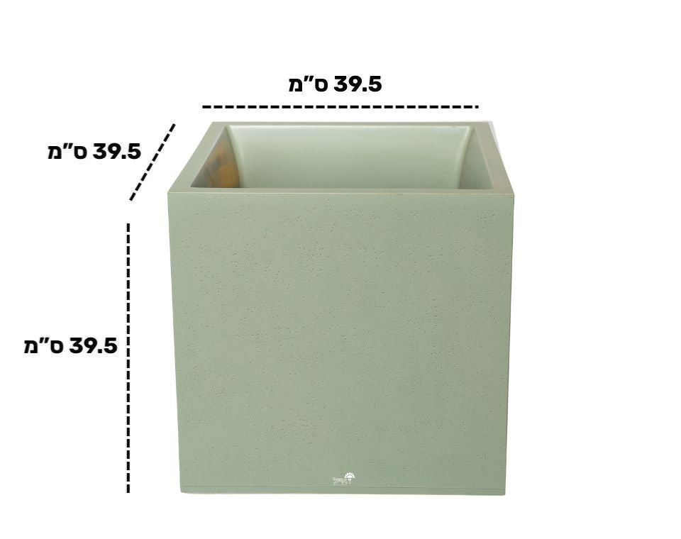 אדנית דמוי בטון | מידות 39.5X39.5X39.5 | ירוק מרווה של EDA – מבט מקרוב על הפרטים
