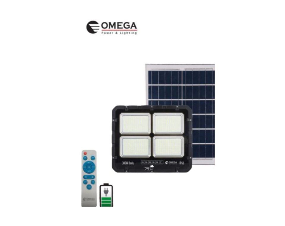 פנס הצפה סולארי נטען | בגוף של 400W