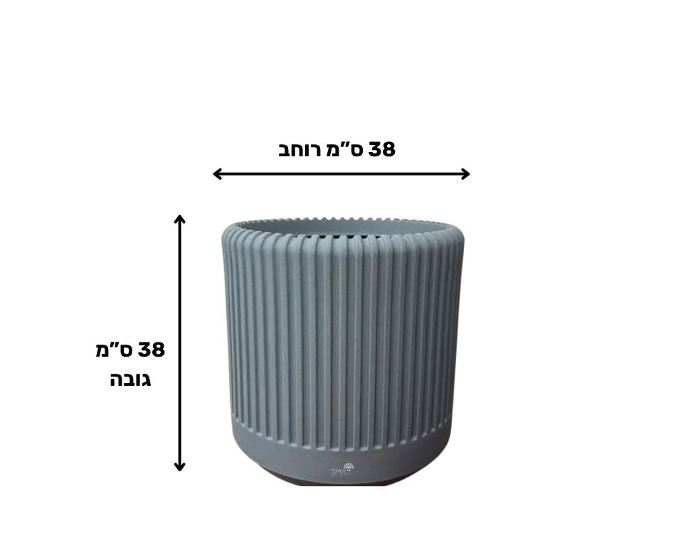 עציץ דקל | 38X38 ס"מ | בטון – מבט מקרוב על הפרטים
