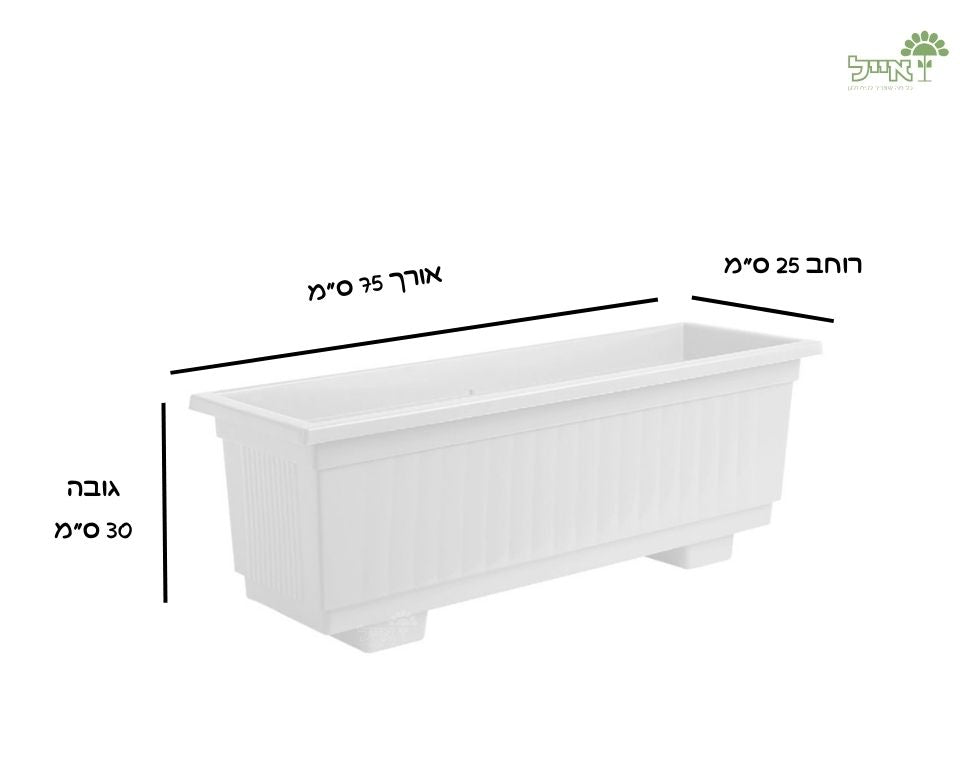 אדנית תבור | לבן | 75 ס״מ