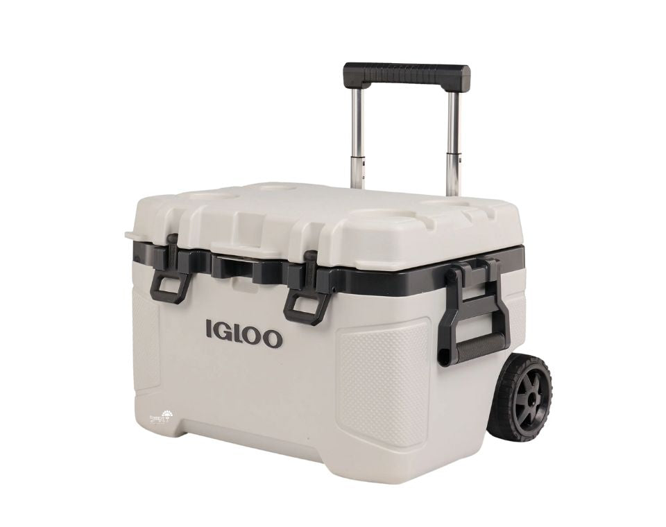 צידנית קשיחה איכותית עם גלגלים | 49 ליטר | בז'