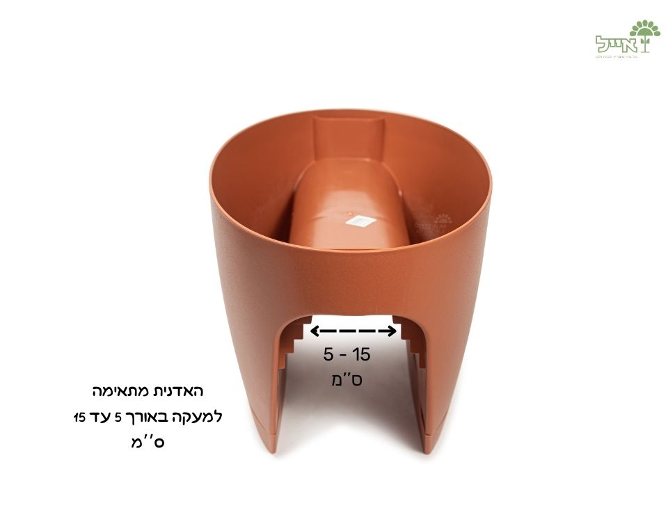 אדנית מעקה | דגם גרינבו | טרקוטה | 60 ס״מ