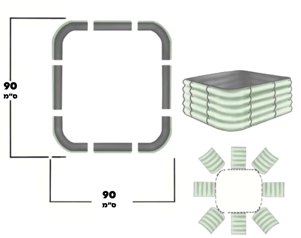 אדנית מודולרית גובה 40 ס"מ | צבע קרם | 6 ב -1 צורות לבחירה | BIRDIES