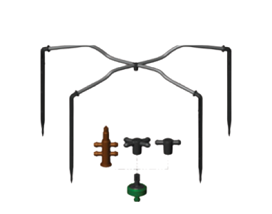 מכלול 4 יציאות | 60 ס"מ | 2 ל"ש