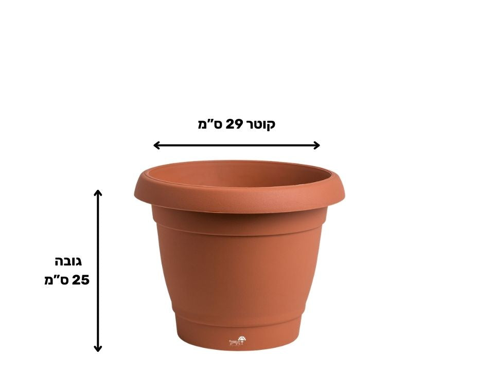 עציץ כרמל | טרקוטה | קוטר 29 ס"מ | 8 ליטר של Eyal – מבט מקרוב על הפרטים