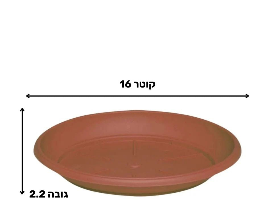 צלחת ערד | תחתית בקוטר 16 ס"מ | גובה 2.2 ס"מ | טרקוטה