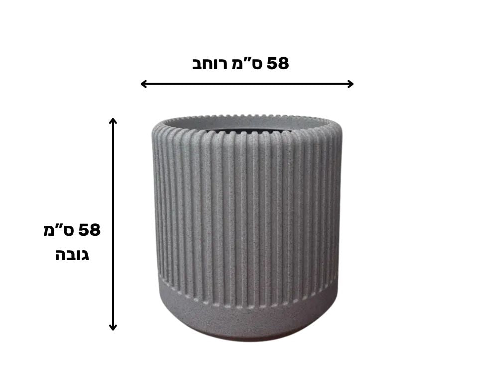 עציץ דקל | 58X58 ס"מ | גרניט – מבט מקרוב על הפרטים