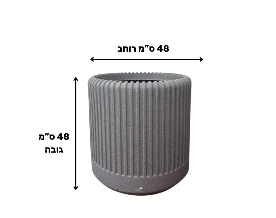 עציץ דקל | 48X48 ס"מ | גרניט – מבט מקרוב על הפרטים