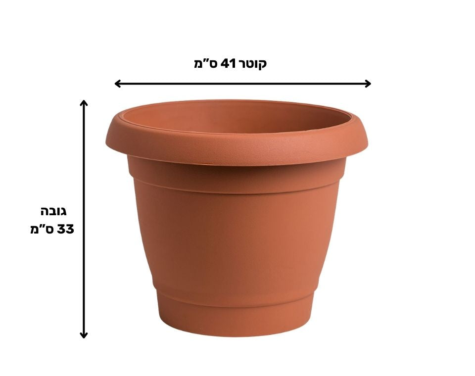 עציץ כרמל | טרקוטה | קוטר 41 ס"מ | 24 ליטר של Eyal – מבט מקרוב על הפרטים