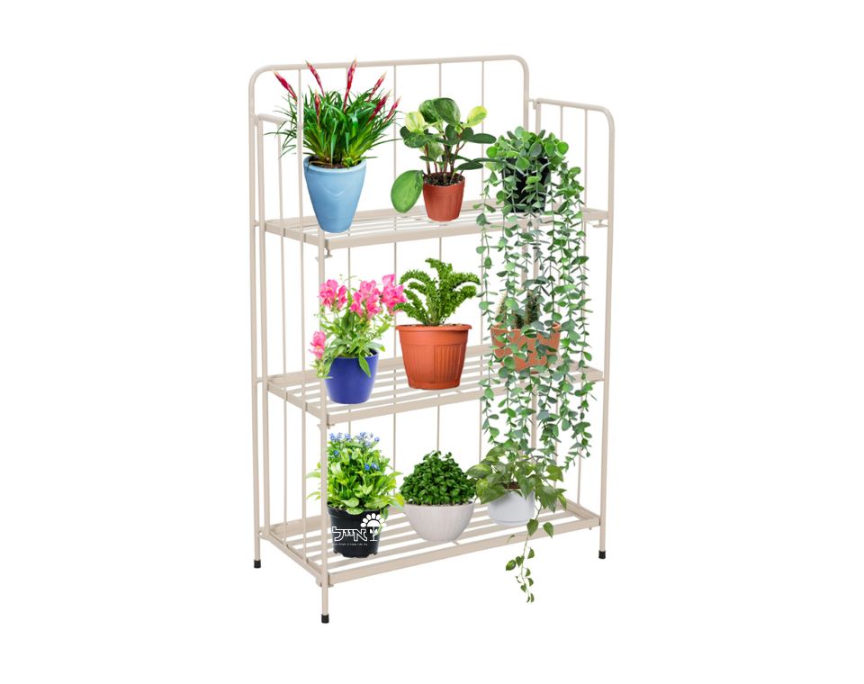 מעמד ברזל לעציצים | 3 קומות | דגם 71000670 | 58X90 | בז'