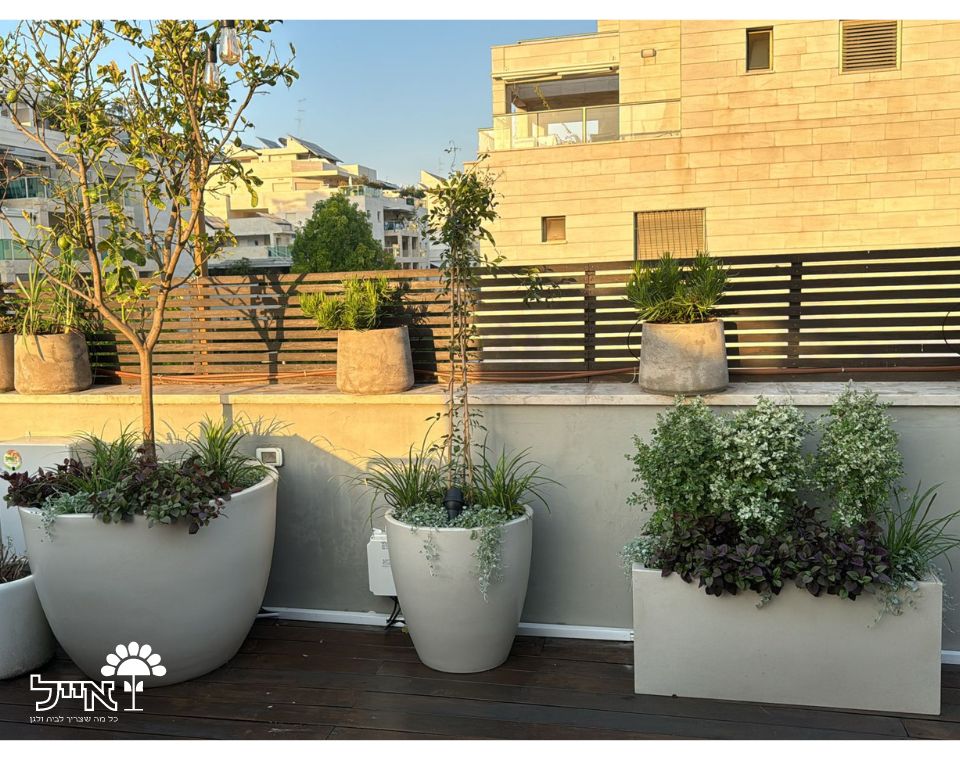 אדנית רוטו מלבני | לבן | 70X30X30