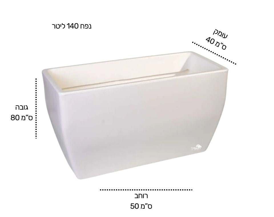 אדנית ורד | 80X40X50 | לבן