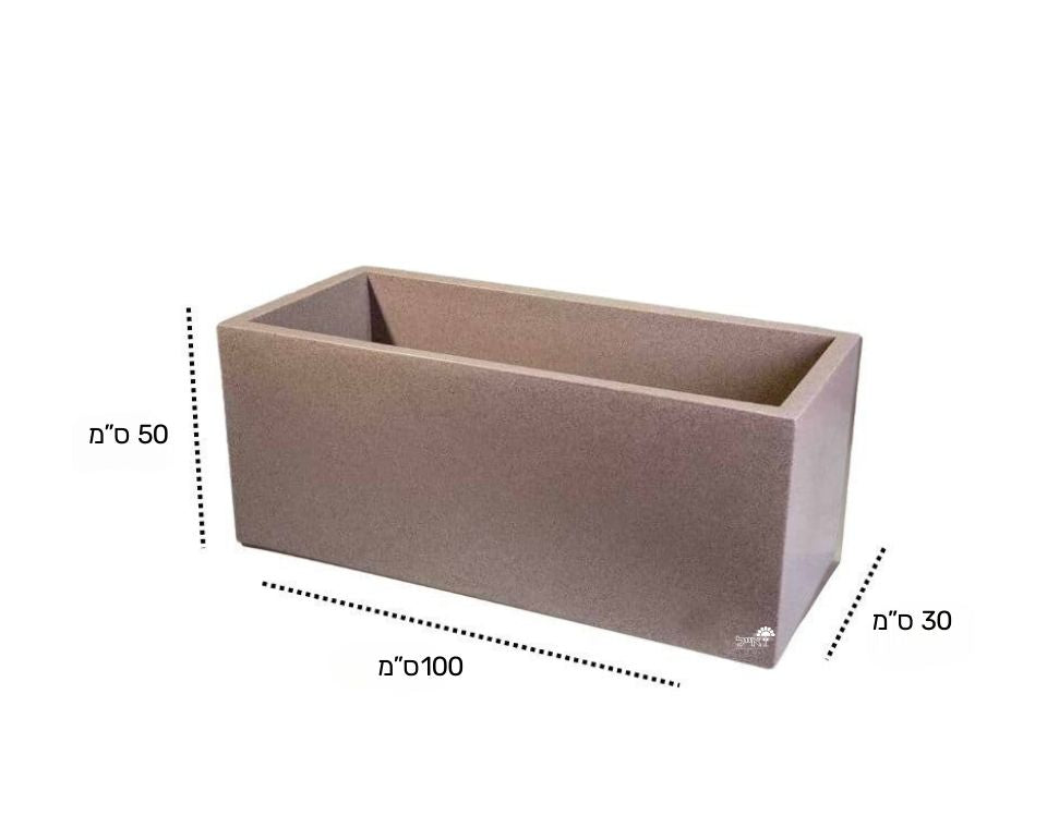 אדנית רוטו מלבנית | גרניט | 100X30X50