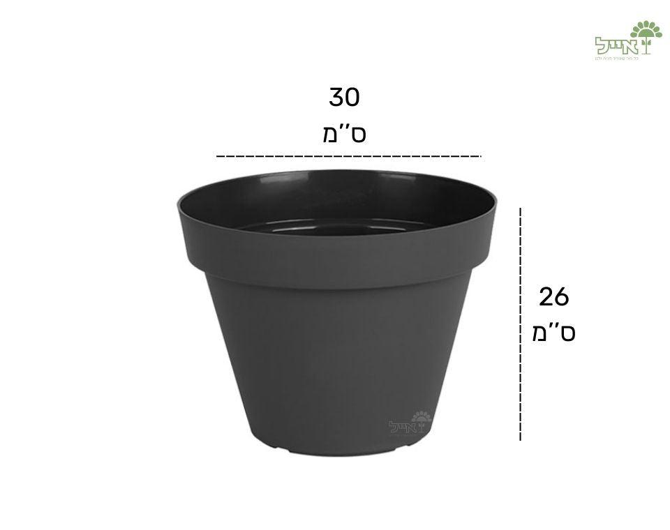 עציץ אביב | פחם | קוטר 30 ס"מ - משתלת אייל