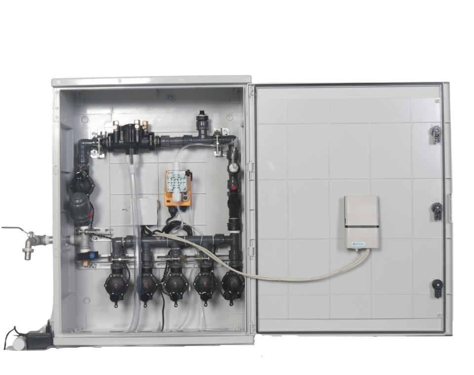 ארון השקיה 5 הפעלות עם מערכת דישון חשמלית | AC מופעל ע״י חשמל